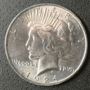 1924 Silver Peace Dollar